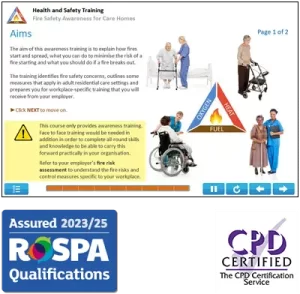 Fire Safety for Care homes Online Training Course