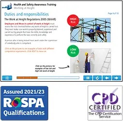 Working at Height Awareness Online Training Course