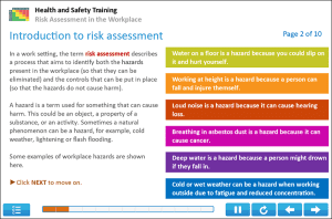 Risk Assessment Training Screenshot 1