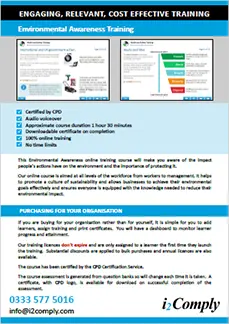 Environmental Awareness Course Flyer